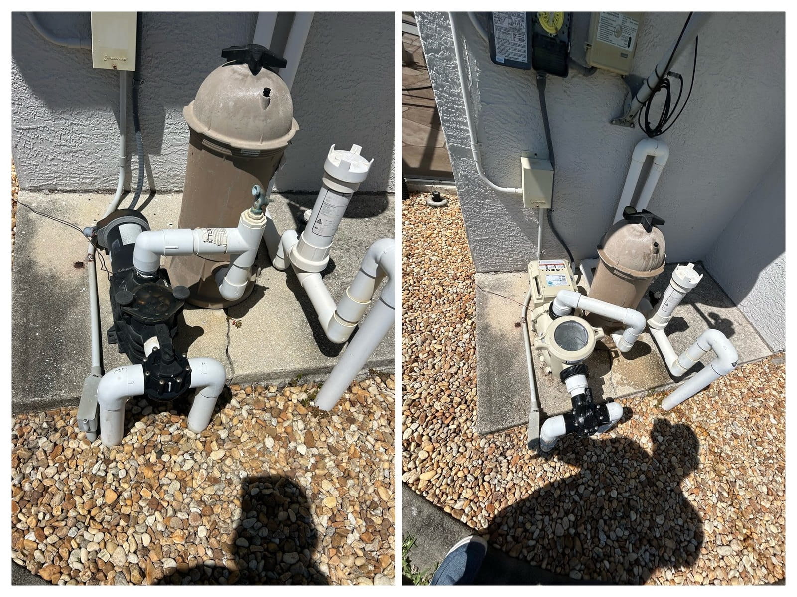 Pump replacement, with the equipment pad re-plumbed and set up to run reliably.